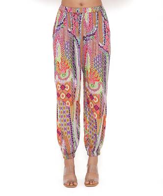 Multicolour African Print Cotton Wrinkle Top And Jogger Pants 5
