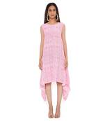 Pink PS Print Crepe Side Tail Tunic