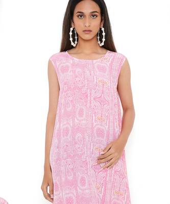 Pink PS Print Crepe Side Tail Tunic 6