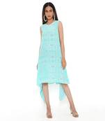 Aqua PS Print Crepe Side Tail Tunic