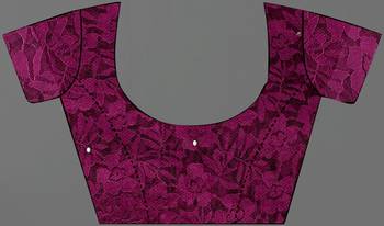 Purple  Self Design Bollywood Net Saree 5