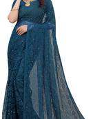 Rama Self Design Bollywood Net Saree