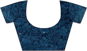 Rama Self Design Bollywood Net Saree 4