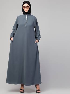 MRC latest stylish women girl style wear double side pocket abaya dress 1