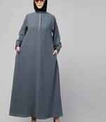 MRC latest stylish women girl style wear double side pocket abaya dress