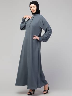 MRC latest stylish women girl style wear double side pocket abaya dress 3