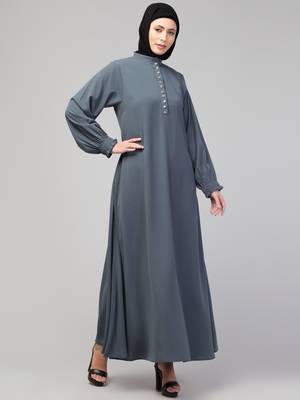 MRC latest stylish women girl style wear double side pocket abaya dress 4
