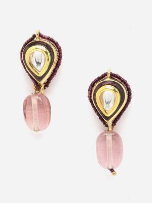 Maroon pearl earrings 5