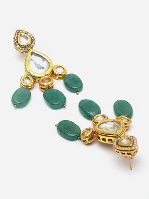 Green pearl earrings 4