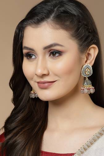 Grey zircon   earrings