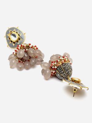 Grey zircon   earrings 4