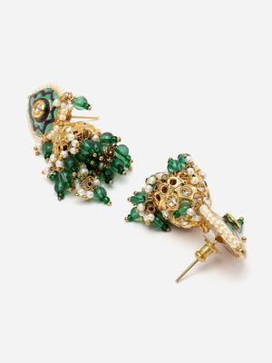Green pearl earrings 4