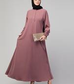  women latest style double side pocket  A-line abaya 