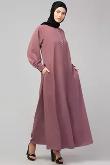  women latest style double side pocket  A-line abaya 
