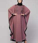Women new latest style embroidered wear girl stylish simple Abaya  kaftan