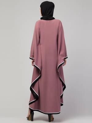Women new latest style embroidered wear girl stylish simple Abaya  kaftan 2