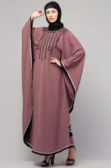 Women new latest style embroidered wear girl stylish simple Abaya  kaftan