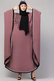 Women new latest style embroidered wear girl stylish simple Abaya  kaftan