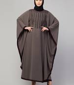 Women new latest style embroidered girl stylish simple Abaya  kaftan