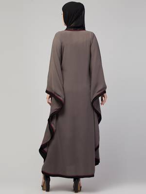 Women new latest style embroidered girl stylish simple Abaya  kaftan 2