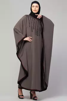 Women new latest style embroidered girl stylish simple Abaya  kaftan