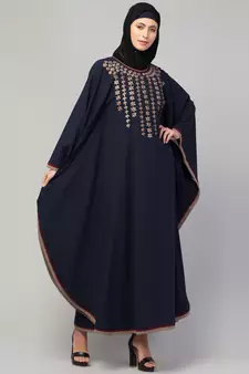 Women latest style embroidered girl stylish simple Abaya kaftan