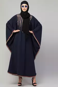 Women latest style embroidered girl stylish simple Abaya kaftan