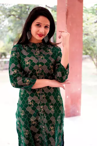 Shri Krishna Fabric Jaipuri Printed Kurti