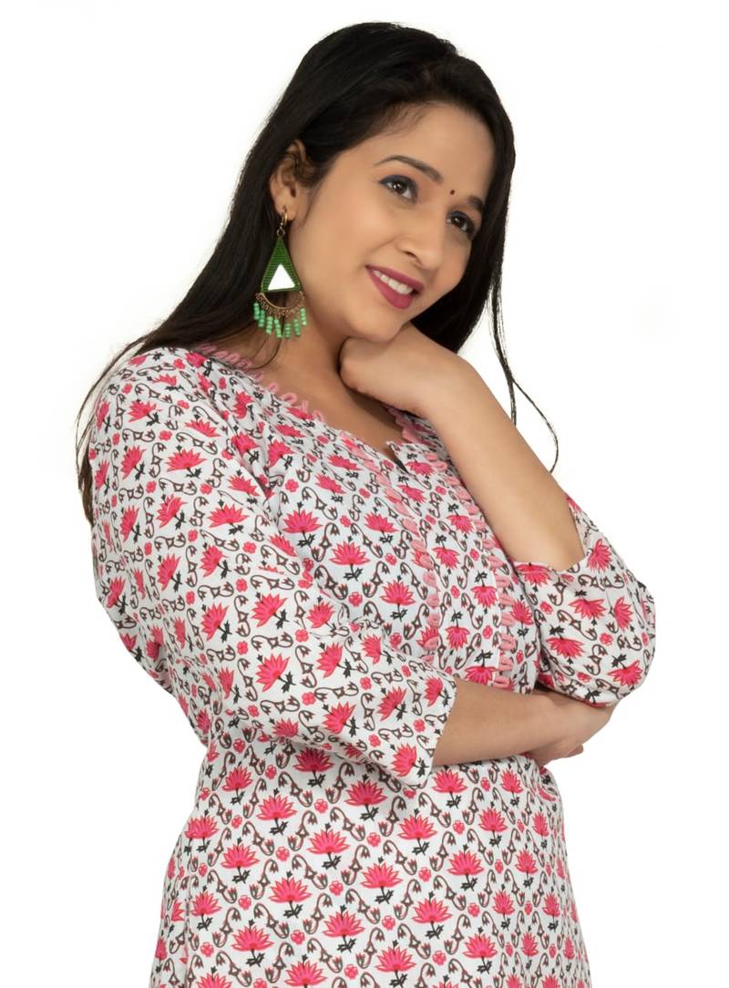 Women's Rayon Printed Kurti With Palazzo & Dupatta Set