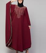 Women latest style embroidered stylish simple Abaya Kaftan