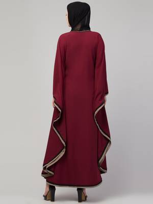 Women latest style embroidered stylish simple Abaya Kaftan 2