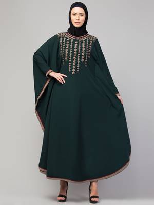 Women latest style embroidered dress stylish simple Abaya Kaftan 1