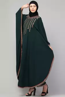 Women latest style embroidered dress stylish simple Abaya Kaftan