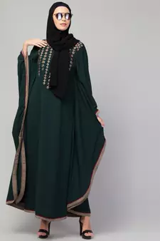 Women latest style embroidered dress stylish simple Abaya Kaftan
