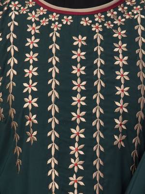 Women latest style embroidered dress stylish simple Abaya Kaftan 5