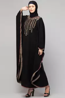 Women latest style Simple embroidered dress stylish Abaya kaftan