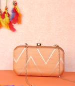 Zic Zac Pink Fashion Clutch With Chain Strap