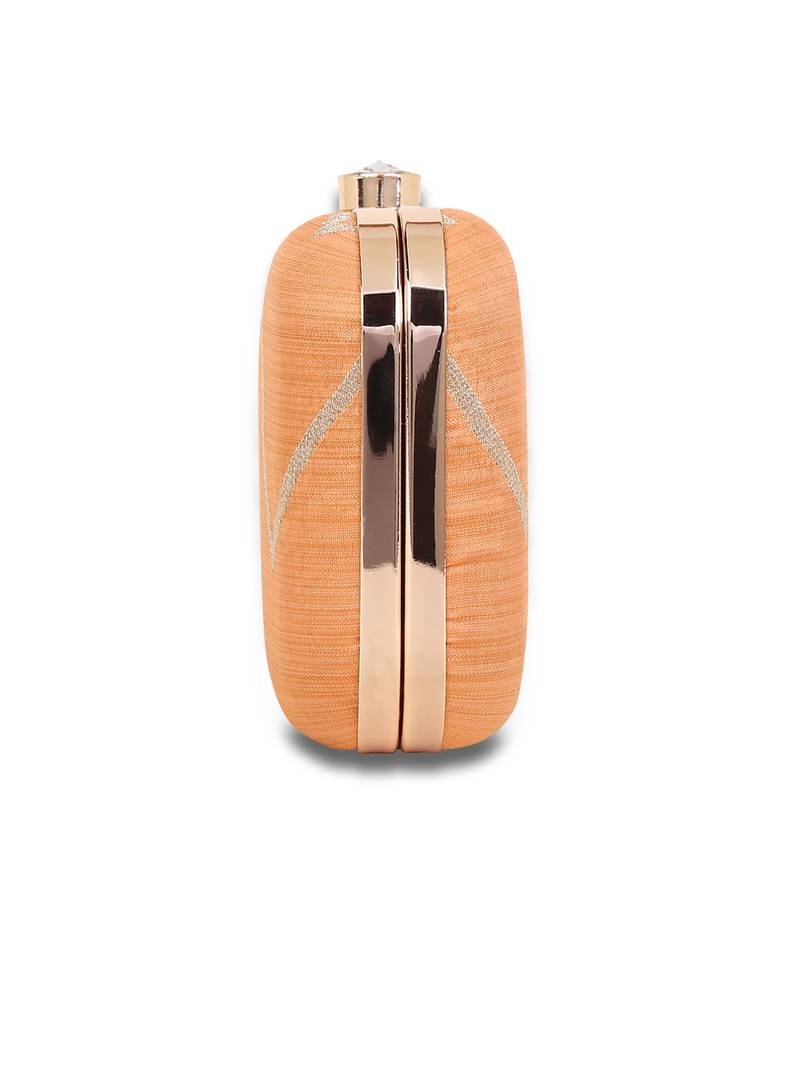 Zic Zac Pink Fashion Clutch With Chain Strap