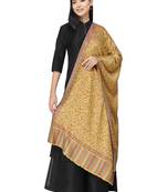 Lush Mustard & Multi Floral Self Design Modal Stole