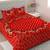 UniqChoice Red Color 100% Cotton Badmeri Printed King Size Bedsheet With 2 Pillow Cover(D-2009NRed)