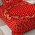 UniqChoice Red Color 100% Cotton Badmeri Printed King Size Bedsheet With 2 Pillow Cover(D-2009NRed)