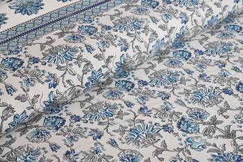 UNIQCHOICE 180 TC Blue Color Floral Printed King Size Bedsheet With 2 Pillow Cover (ELEG-20-Blue) 3