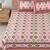 UniqChoice 180 TC Pink Color Floral Printed King Size Bedsheet With 2 Pillow Cover (ELEG-45-Pink)