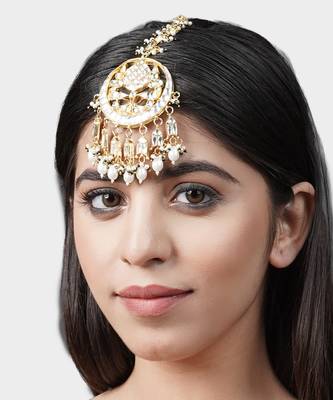 Gold Plated Kundan Mangtika 1
