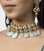 Gold Plated Kundan Necklace Set