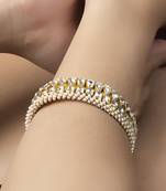 Gold Plated Kundan Bangle Set