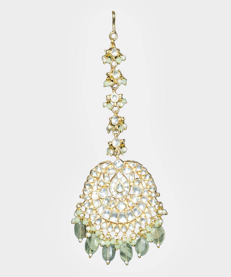 Gold Plated Kundan Mangtika