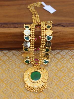 Kerala Traditional temple green mango necklace 1