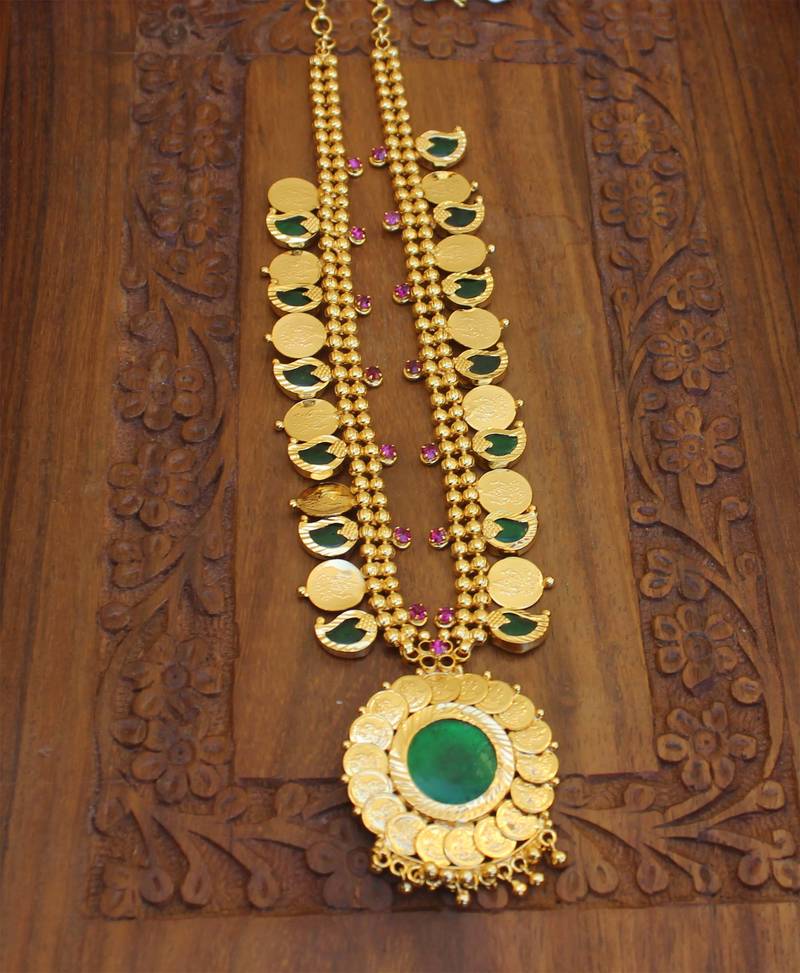 Kerala Traditional temple green mango necklace
