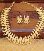 Kerala Traditional Mango gold plated necklace set